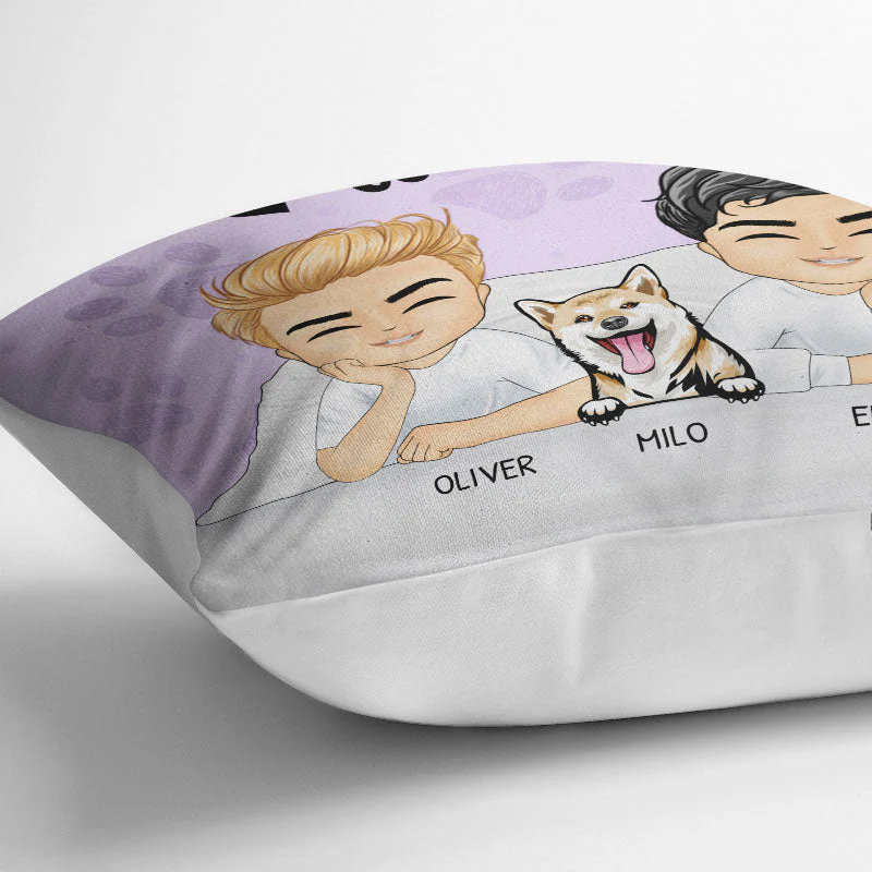 Four-Legged Word - Gift For Dog & Cat Owner Couples - Personalized Custom Pillow - Image 3