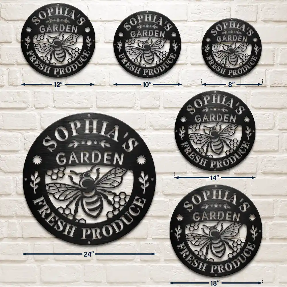Fresh Produce Garden - Personalized Cutout Metal Sign - Image 6
