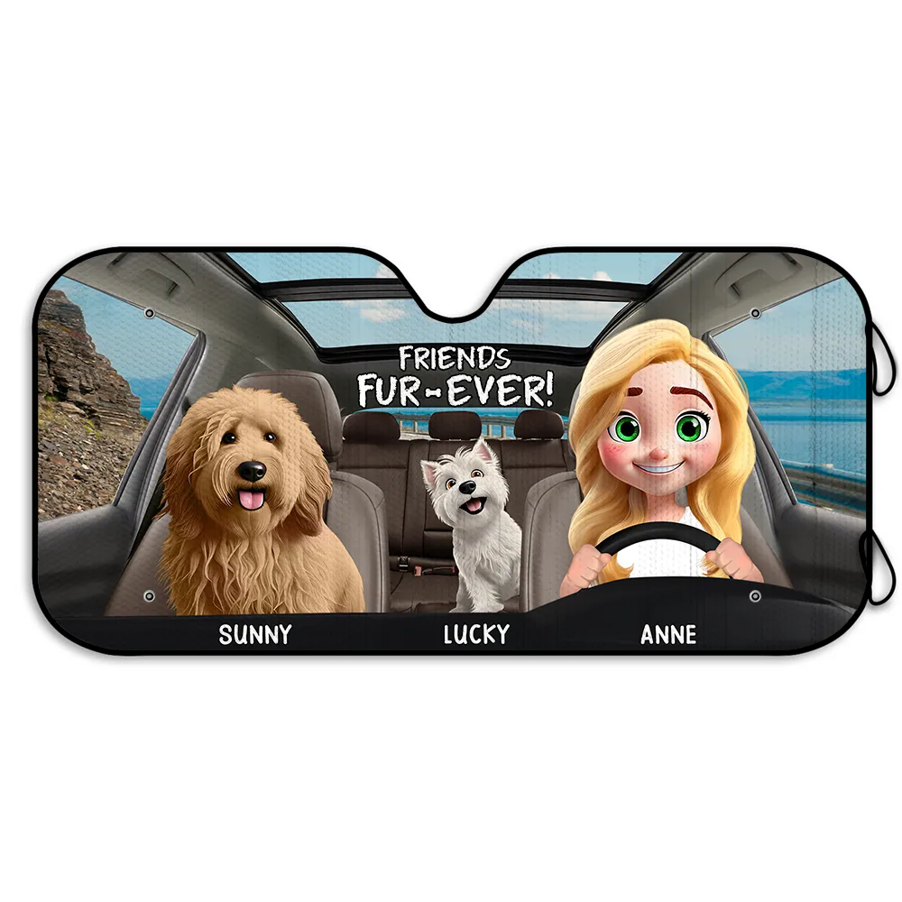 Friends Fur-ever - Personalized Auto Sunshade - Image 2