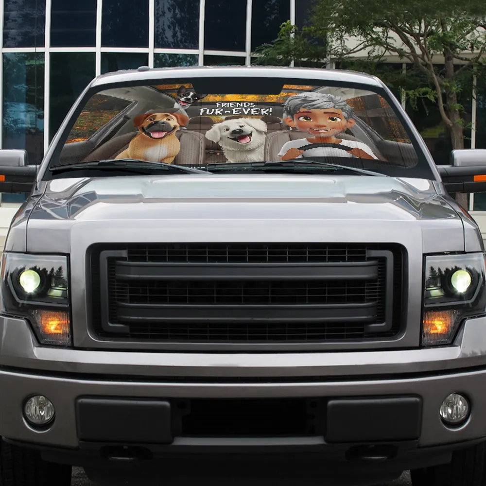 Friends Fur-ever - Personalized Auto Sunshade - Image 5