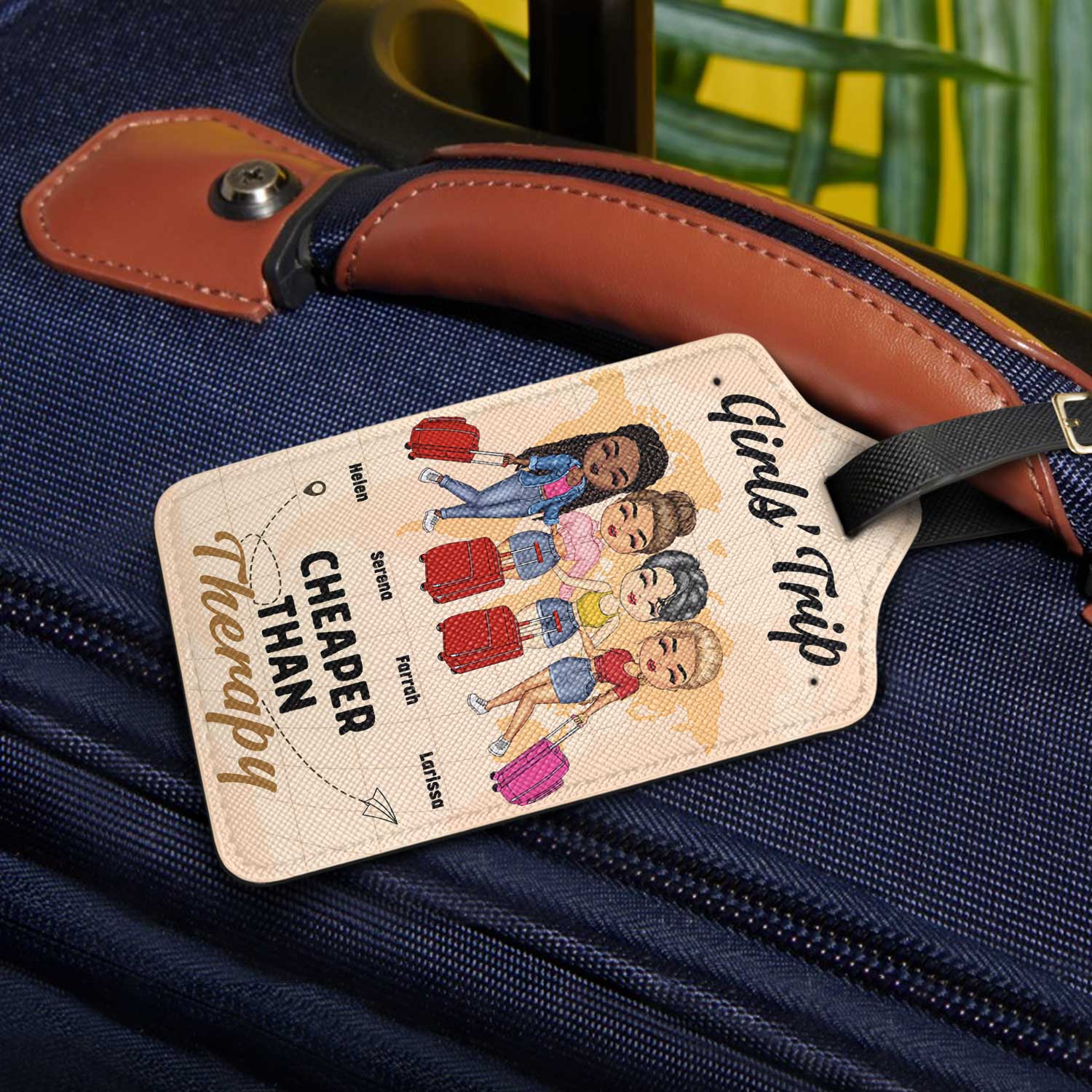 Friends That Travel Together Stay Together - Gift For Best Friends, Besties, Siblings, Travelers - Personalized Luggage Tag - Image 2