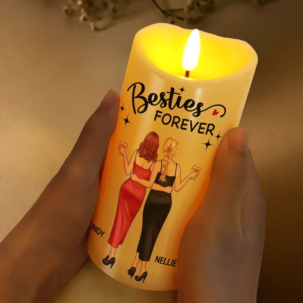 Friendship Isn't About Who You've Known The Longest Best Friend - Personalized Flameless LED Candle - Image 3