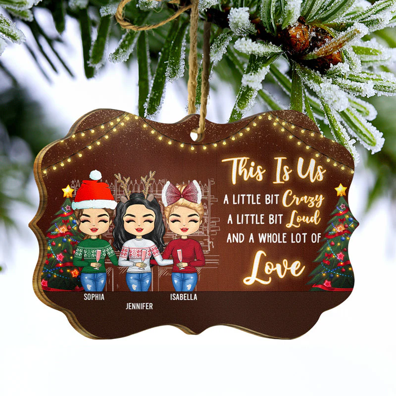 Friendship Trouble When We're Together - Christmas Gift For Bestie - Personalized Custom Wooden Ornament - Image 3