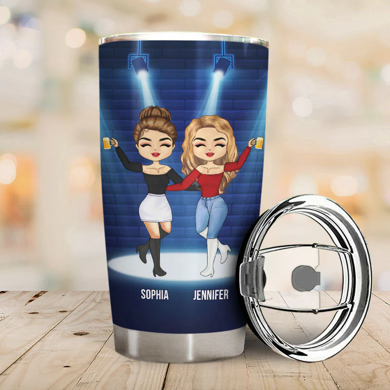 Friendship We're Trouble When We're Together - Gift For Bestie - Personalized Custom Tumbler - Image 2