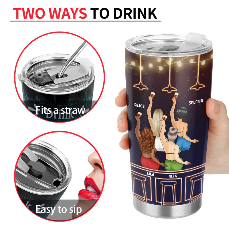 Friendships Must Be Built - Gift For Besties, BFF - Personalized Custom Tumbler - Image 4