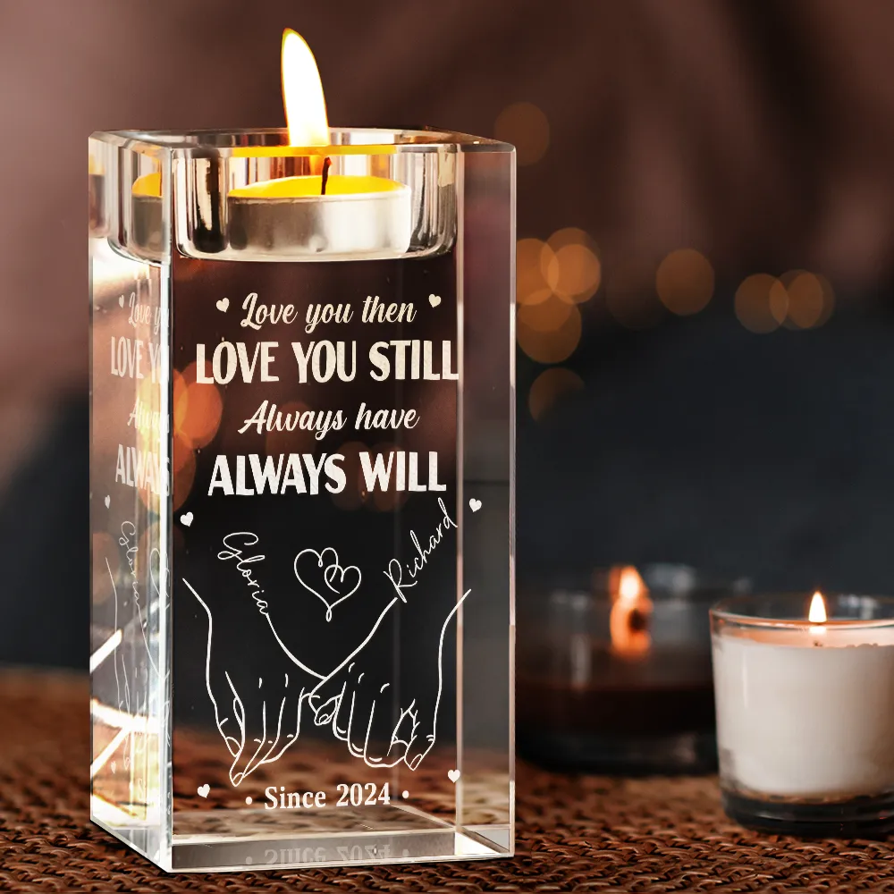 From Our First Kiss Till Our Last Breath - Personalized Crystal Candle Holder - Image 3