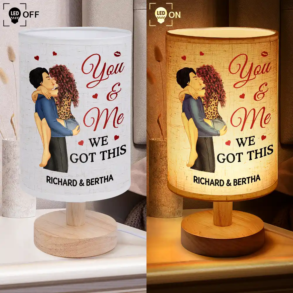 From Our First Kiss Till Our Last Breath - Personalized Fabric Lamp - Image 4