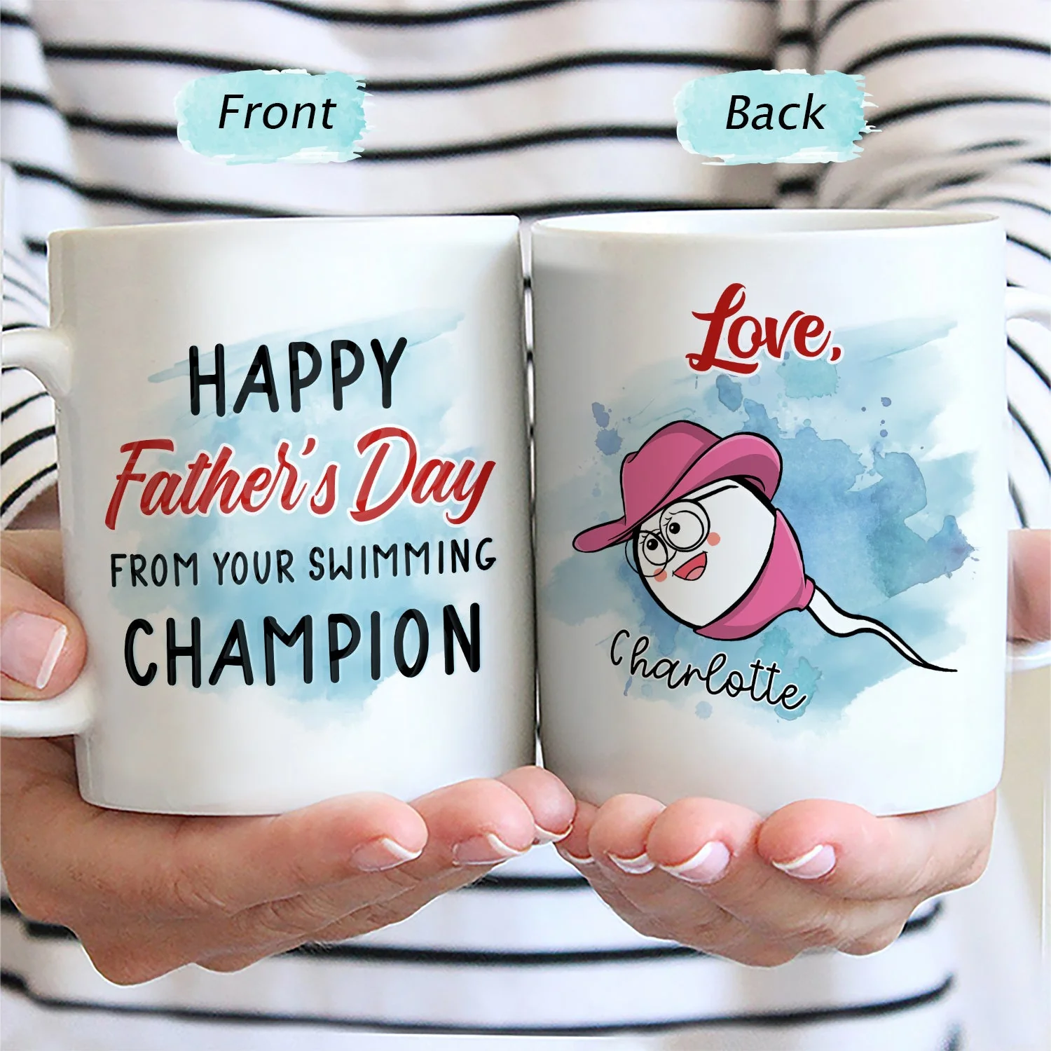From Your Swimming Champion - Gift For Dad, Father - Personalized Mug - Image 2
