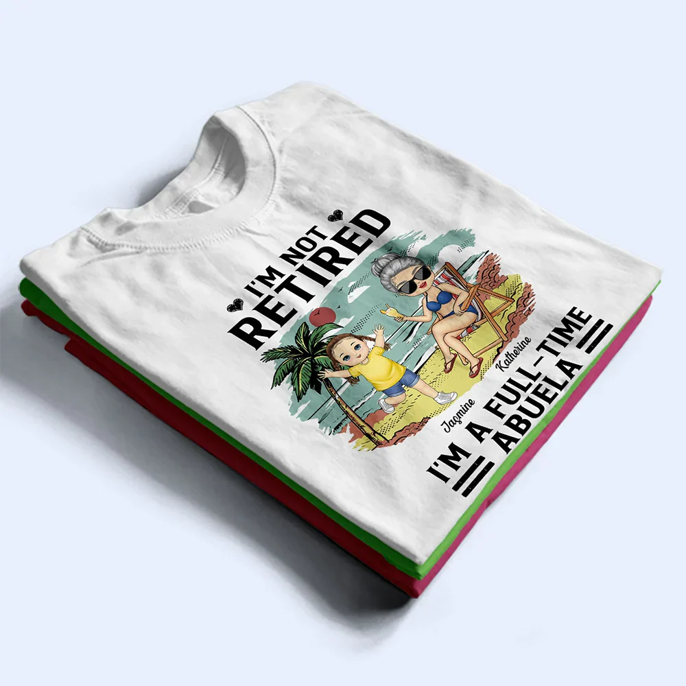 Full-time Grandma Beach View - Personalized T Shirt - Image 2