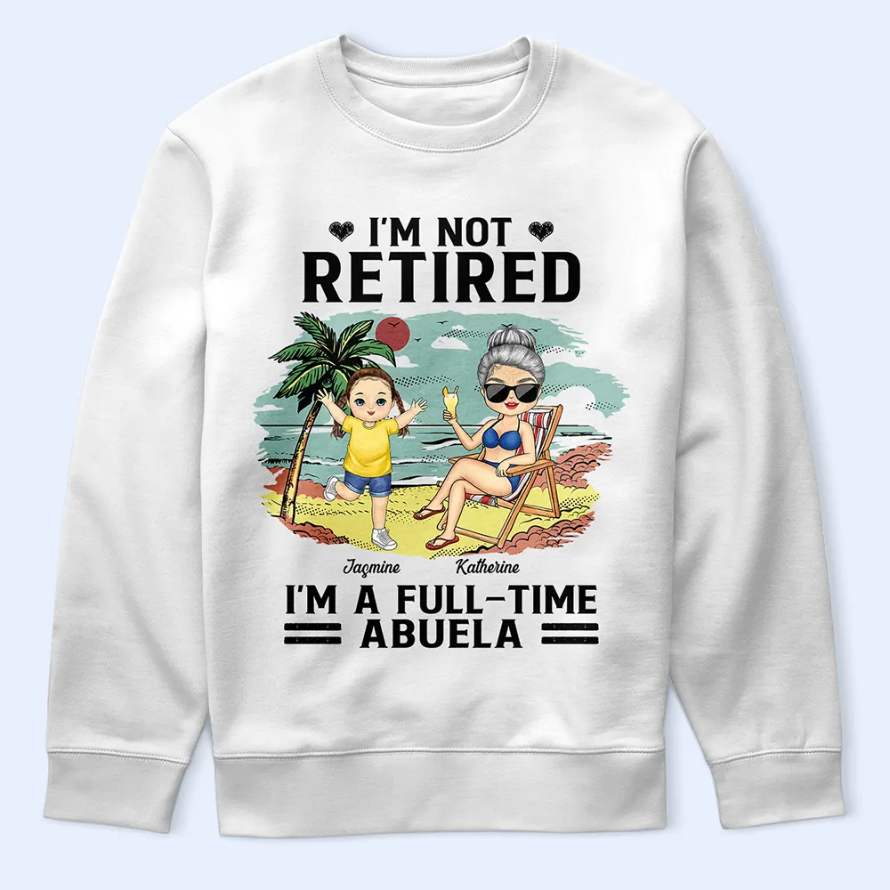 Full-time Grandma Beach View - Personalized T Shirt - Image 5