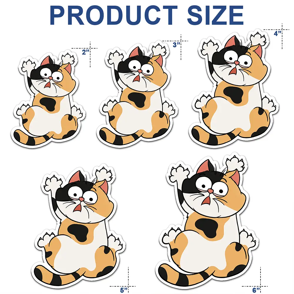 Funny Cat Scratching - Personalized Magnet - Image 5