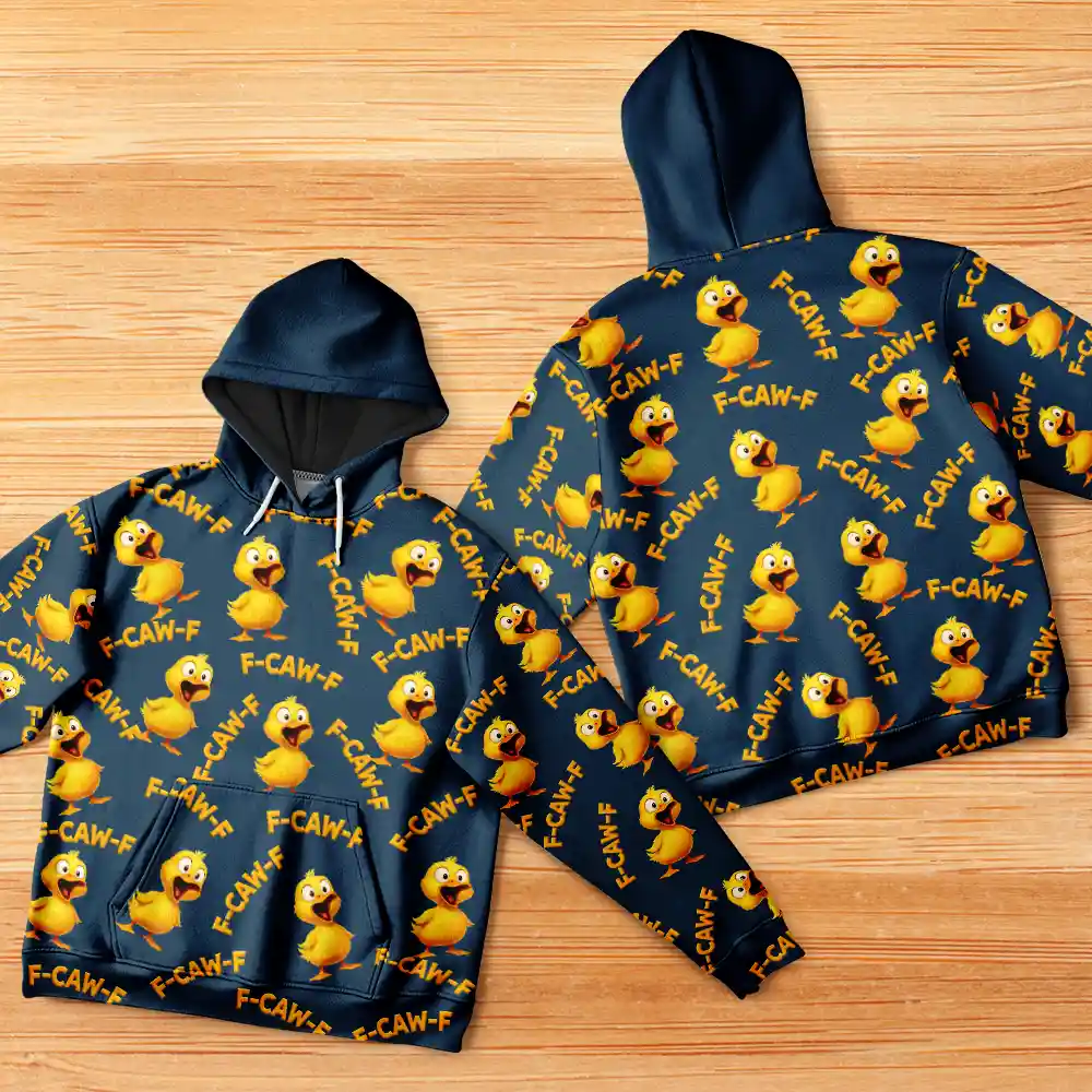 Funny Chicken Bird F Caw F - Personalized Pullover Hoodie - Image 5