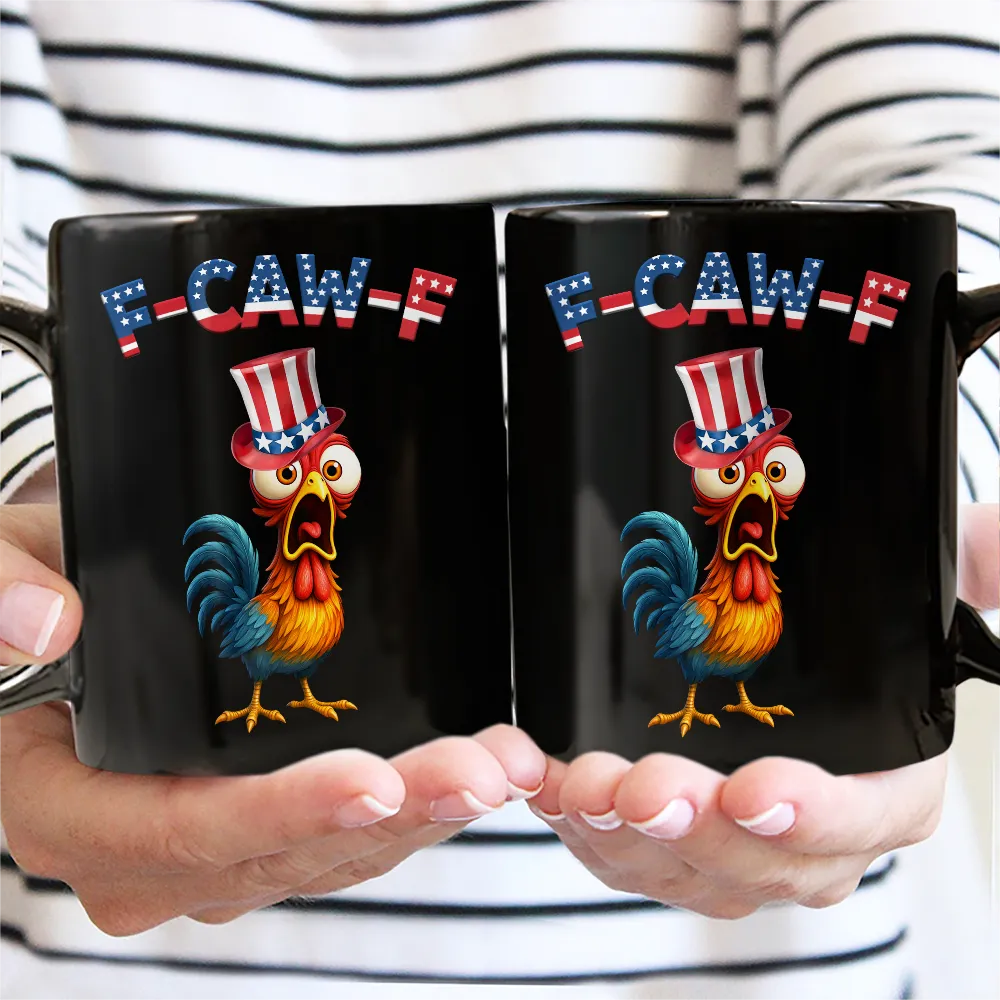 Funny Chicken F-Caw-F 250 Years Of Freedom - Personalized Mug - Image 3