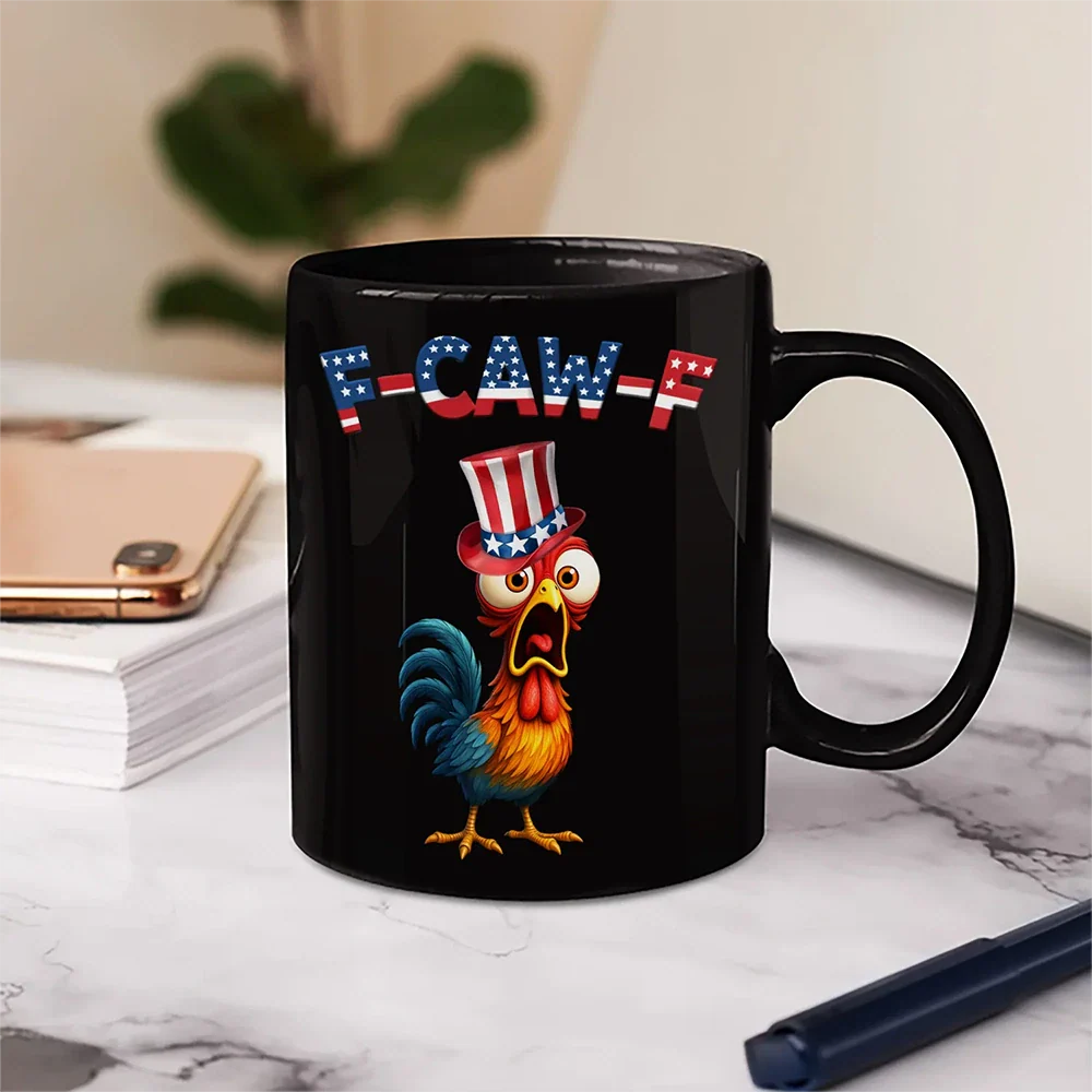 Funny Chicken F-Caw-F 250 Years Of Freedom - Personalized Mug - Image 5