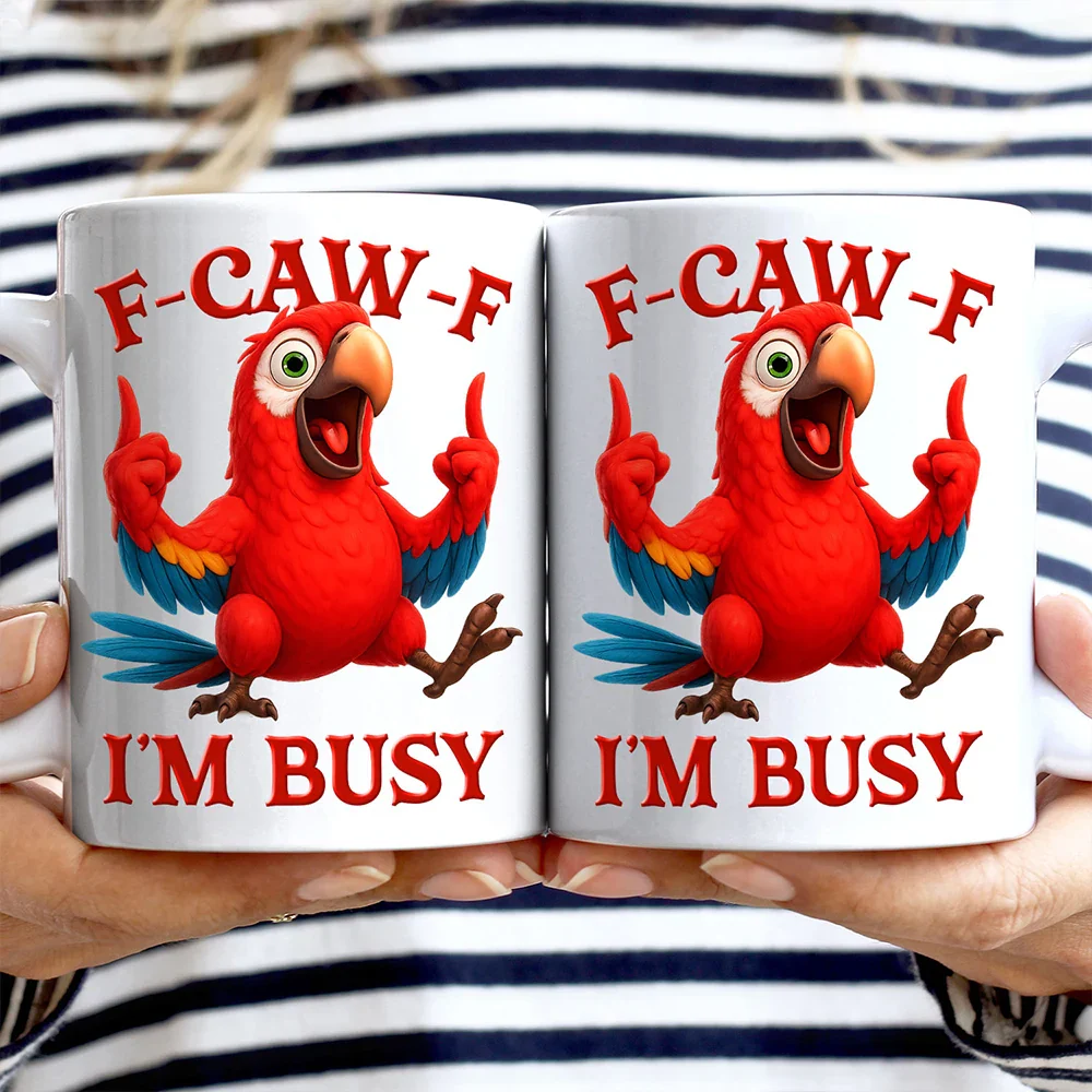 Funny Chicken F-CAW-F I'm Busy - Personalized Mug - Image 2