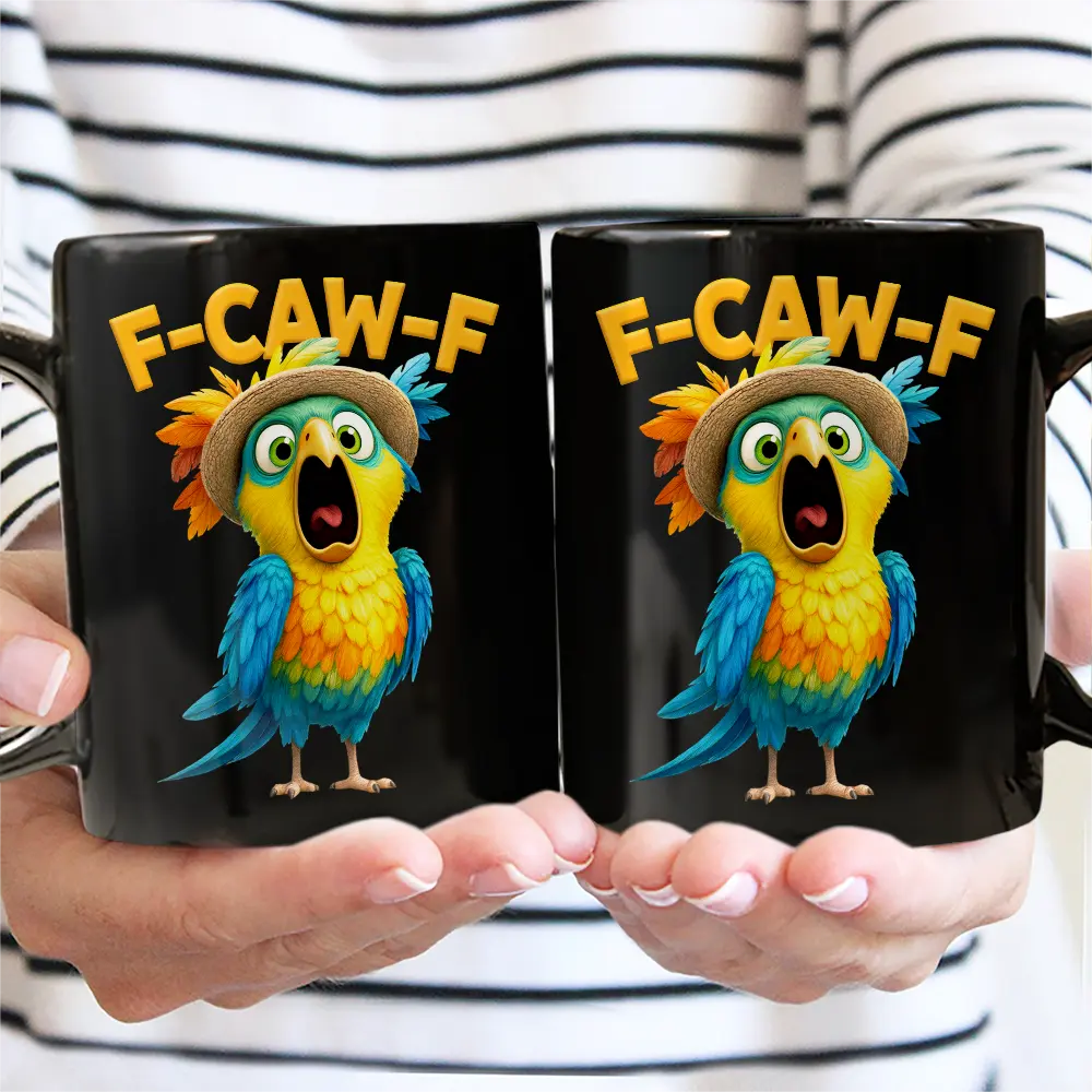 Funny Chicken F-Caw-F - Personalized Mug - Image 3