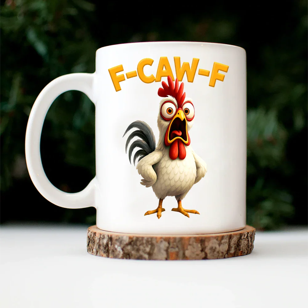 Funny Chicken F-Caw-F - Personalized Mug - Image 4