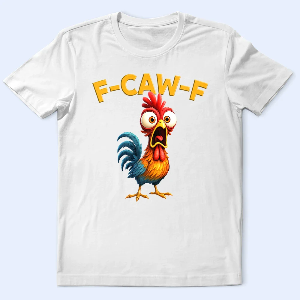 Funny Chicken F-Caw-F - Personalized T Shirt - Image 2