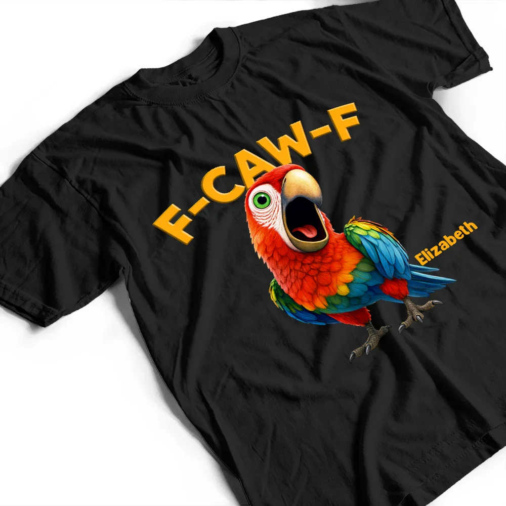 Funny Chicken F-Caw-F - Personalized T Shirt - Image 4