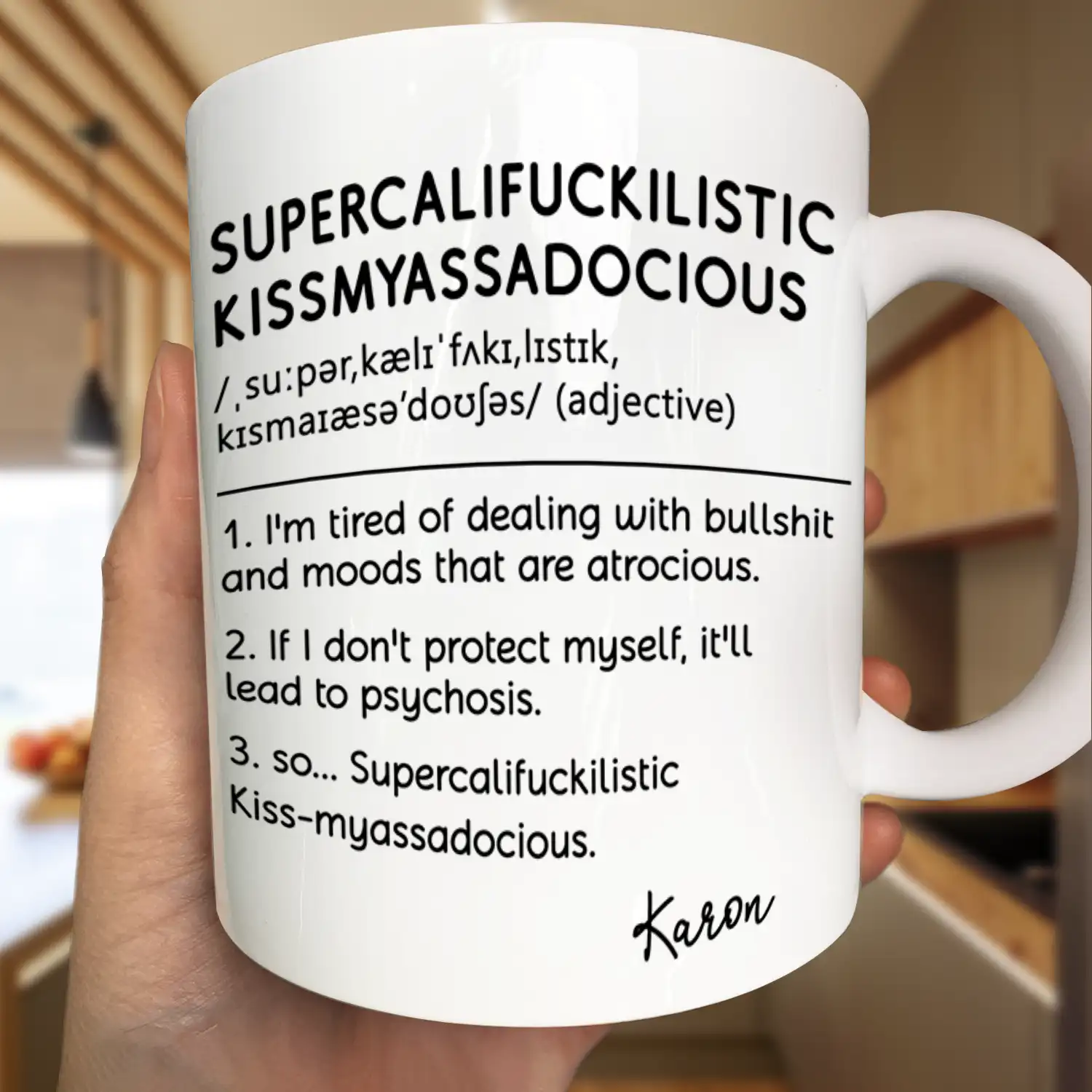Funny Cowokers Supercalifuckilistic - Personalized Mug - Image 3