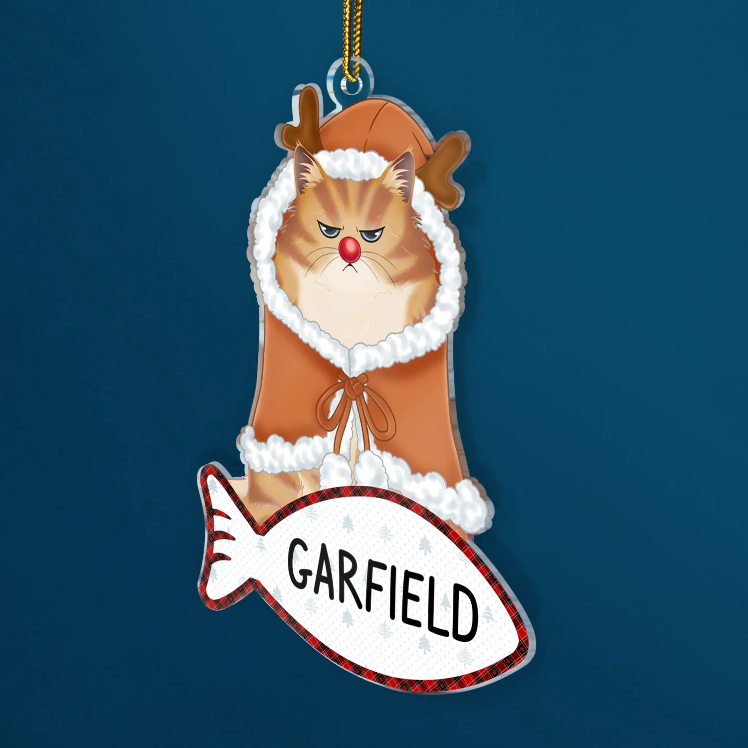Funny Dog Cat - Christmas Gift For Pet Lovers - Personalized Cutout Acrylic Ornament - Image 2