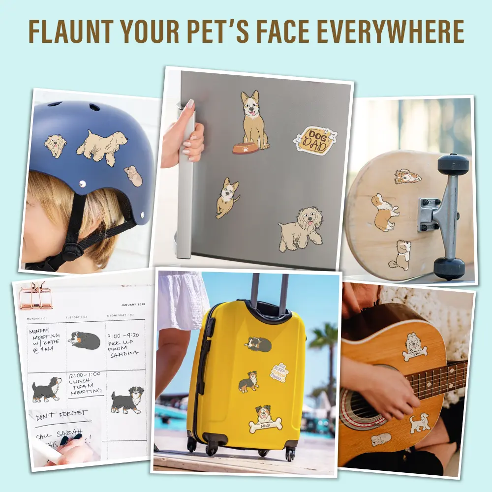 Funny Dog - Personalized Custom Vinyl Sticker Sheet - Image 6