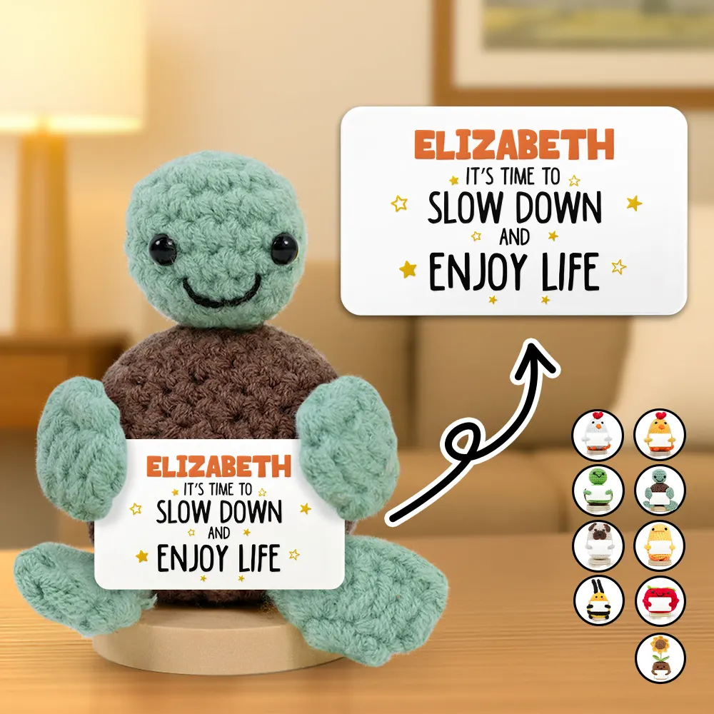 Funny Farewell & Retirement Messages - Personalized Doll Crochet With Custom Card - Image 2