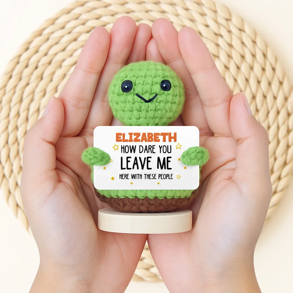 Funny Farewell & Retirement Messages - Personalized Doll Crochet With Custom Card - Image 3