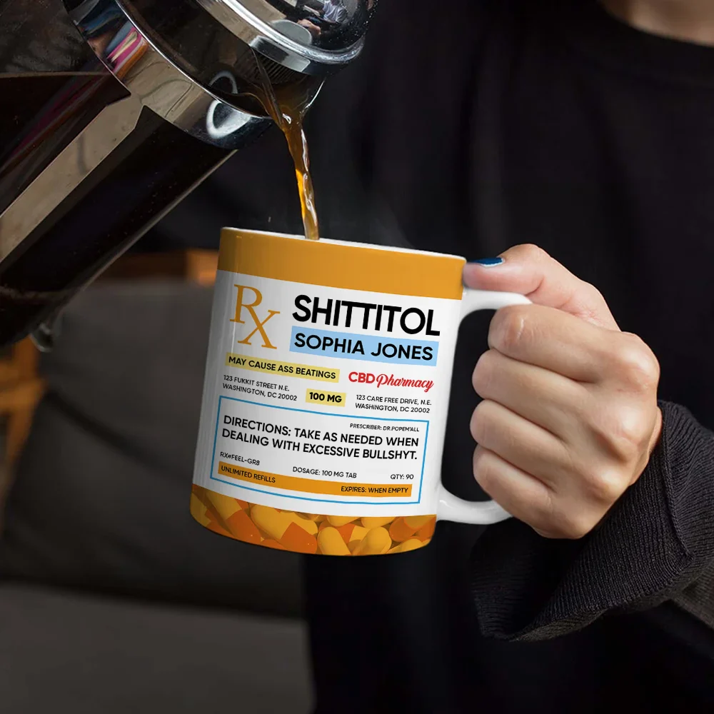 Funny Fukitol Rx Prescription - Personalized White Edge-to-Edge Mug - Image 4