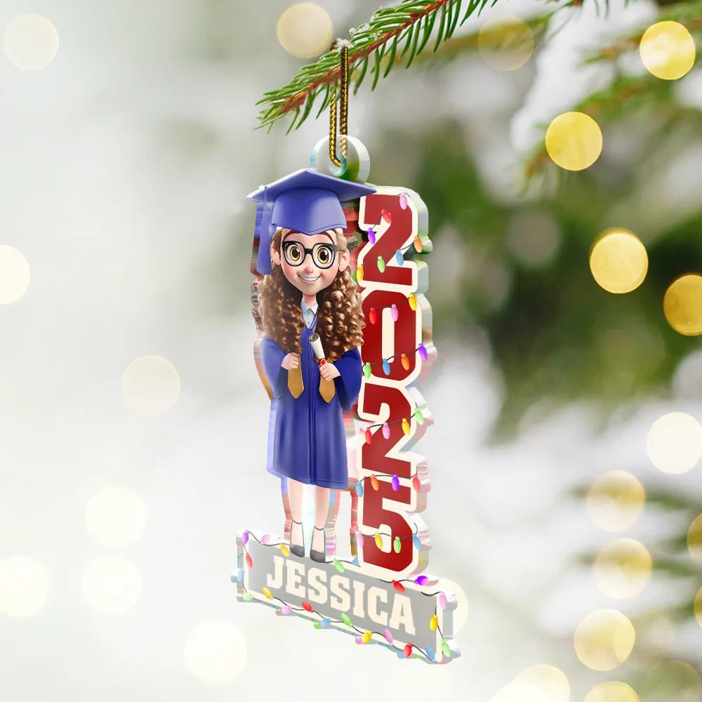 Funny Graduation - Personalized Custom Shaped Acrylic Ornament - Image 2