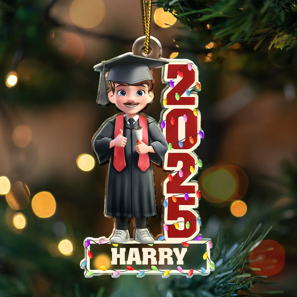 Funny Graduation - Personalized Custom Shaped Acrylic Ornament - Image 3