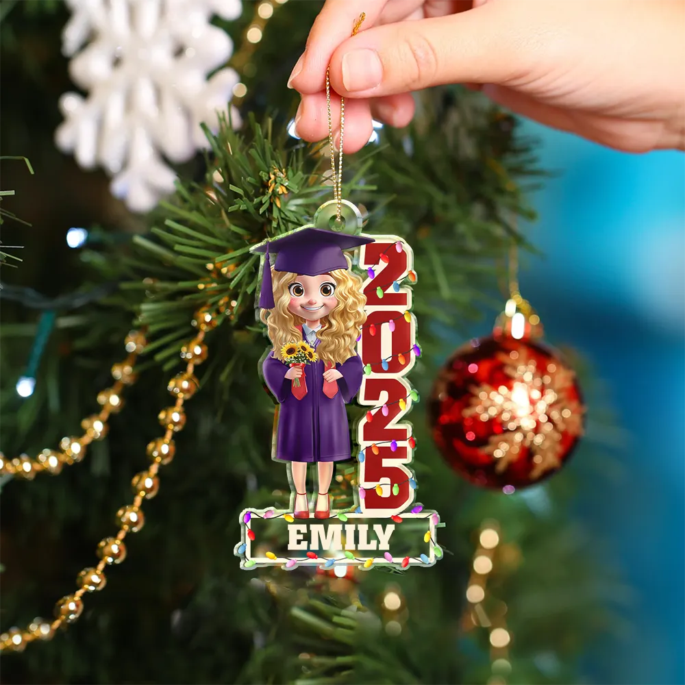 Funny Graduation - Personalized Custom Shaped Acrylic Ornament - Image 4