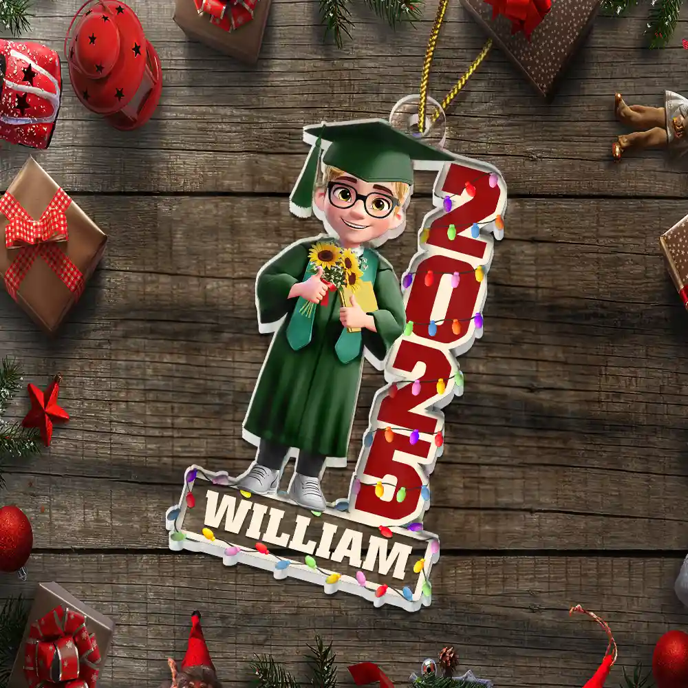 Funny Graduation - Personalized Custom Shaped Acrylic Ornament - Image 5