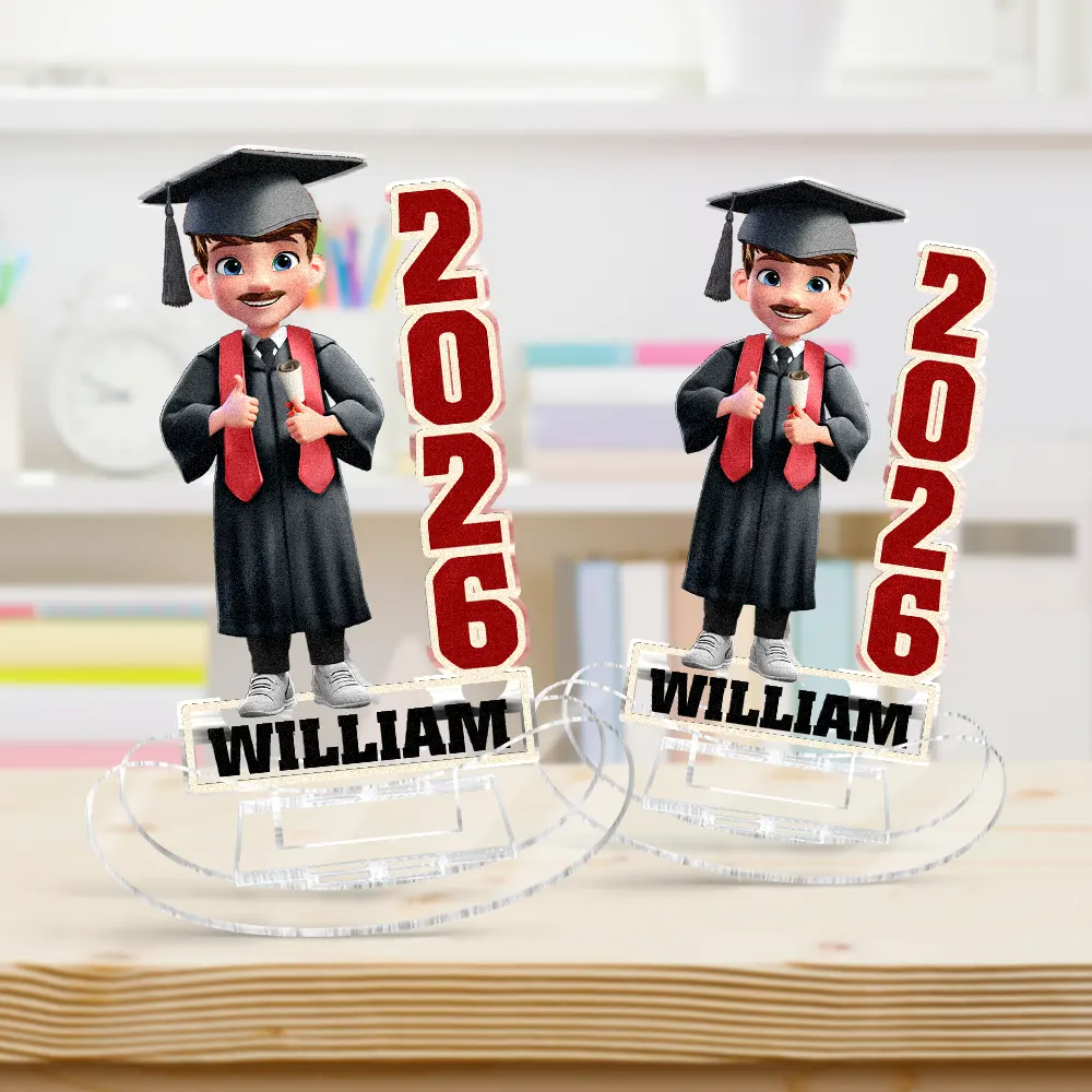 Funny Graduation Year - Personalized Acrylic Shaking Stand - Image 3