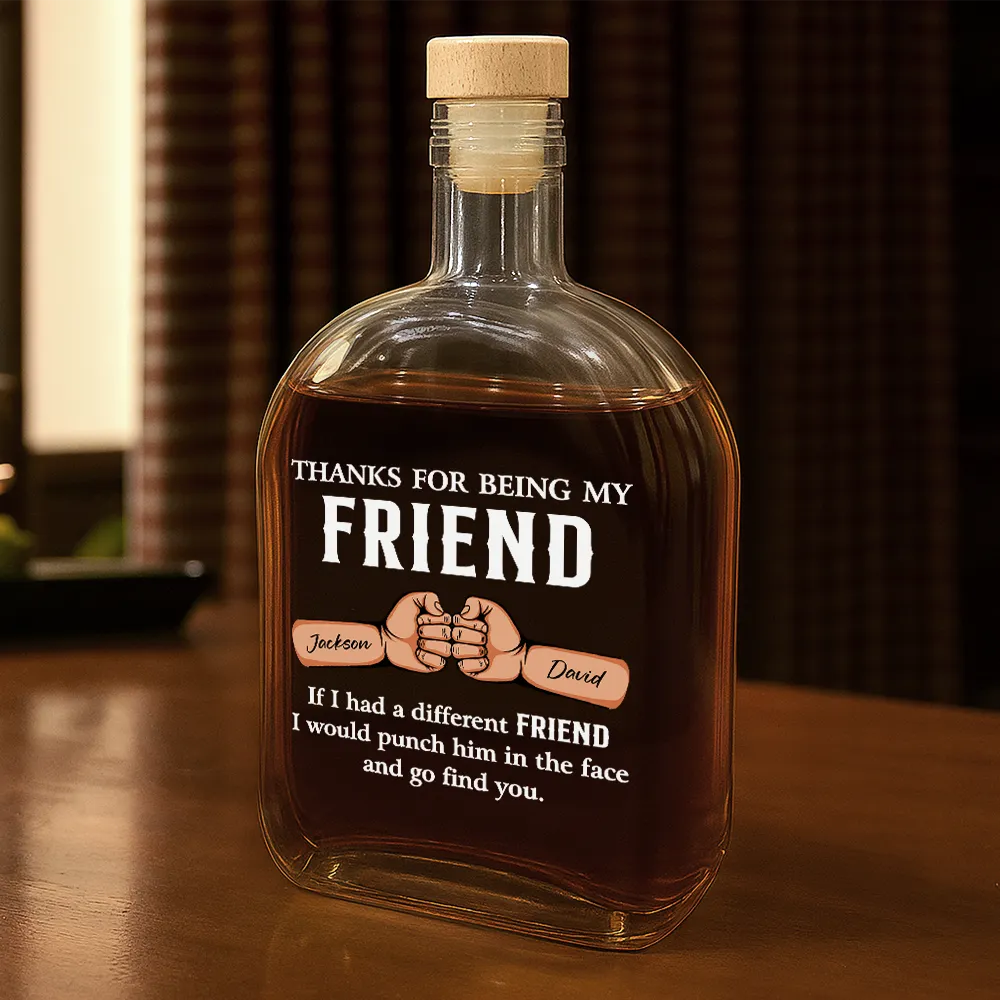 Funny If I Had A Different Brother - Personalized Whiskey Bottle - Image 2