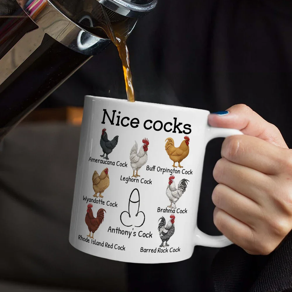 Funny Mug Nice Cocks - Personalized Mug - Image 5