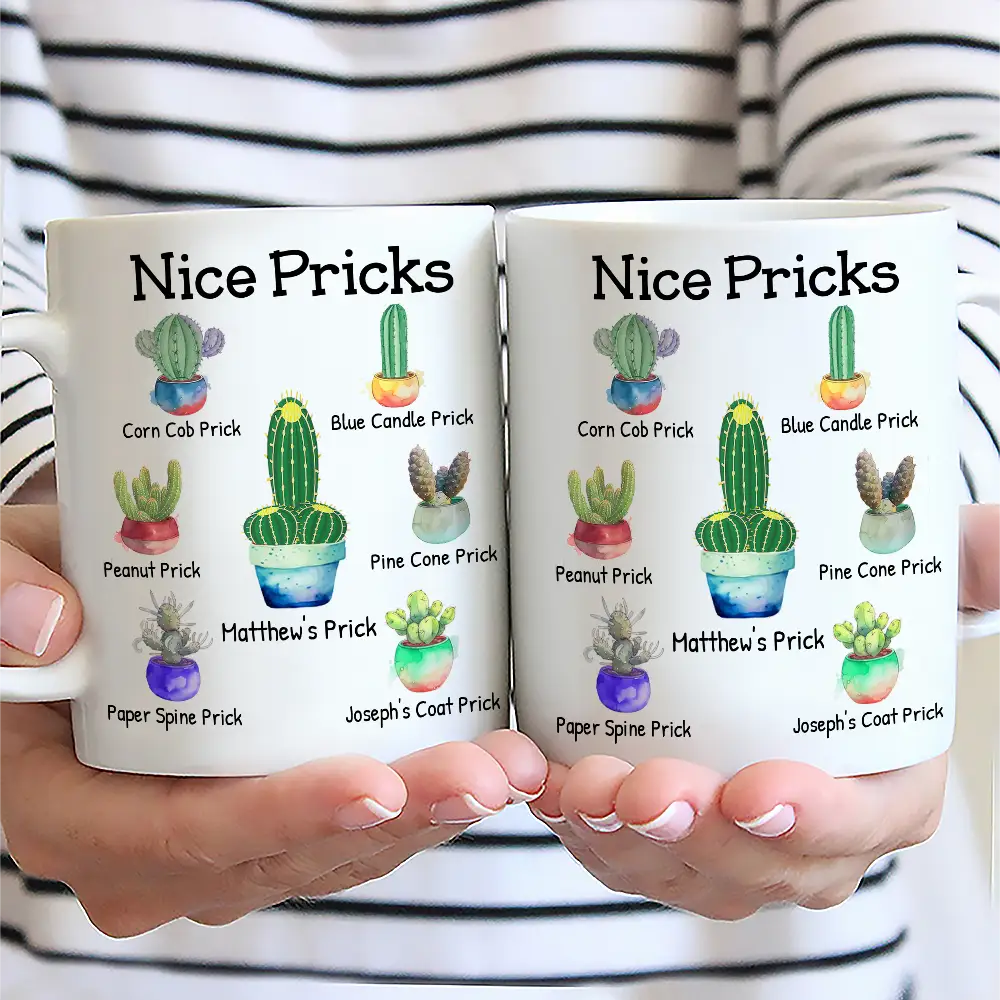 Funny Mug Nice Pricks - Personalized Mug - Image 2