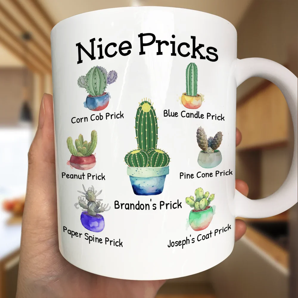 Funny Mug Nice Pricks - Personalized Mug - Image 3