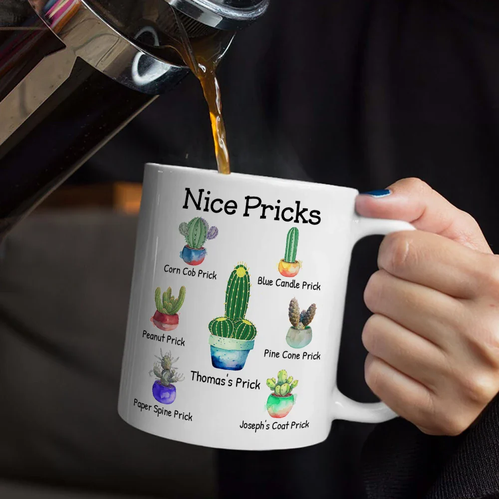 Funny Mug Nice Pricks - Personalized Mug - Image 5