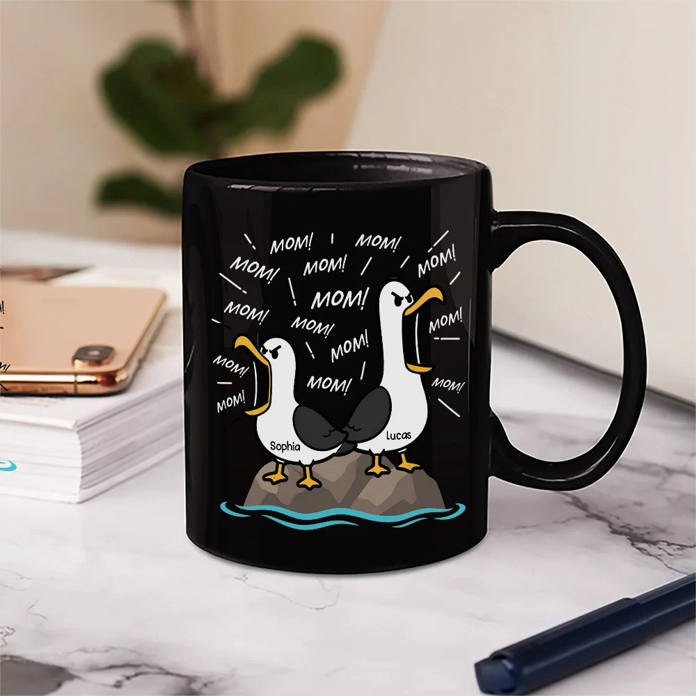 Funny Screaming Seagull - Personalized Mug - Image 6