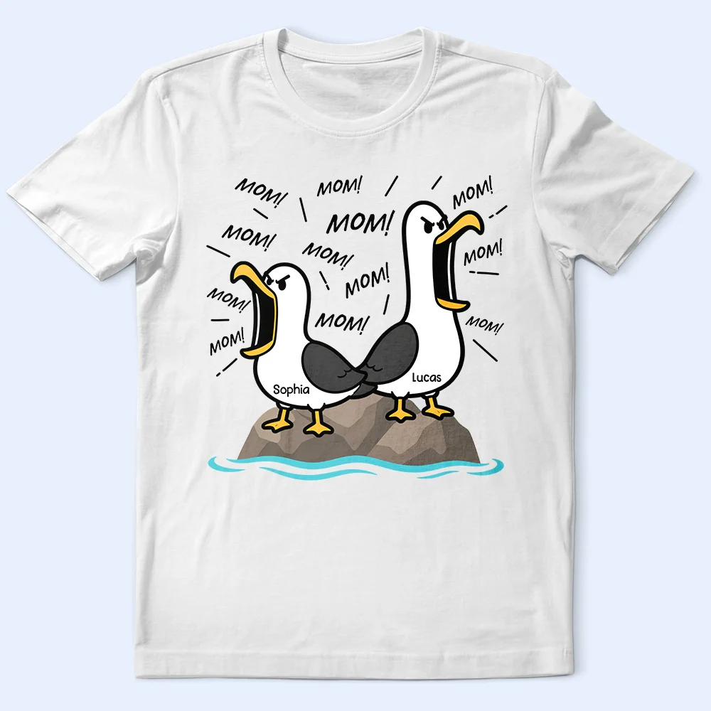 Funny Screaming Seagull - Personalized T Shirt