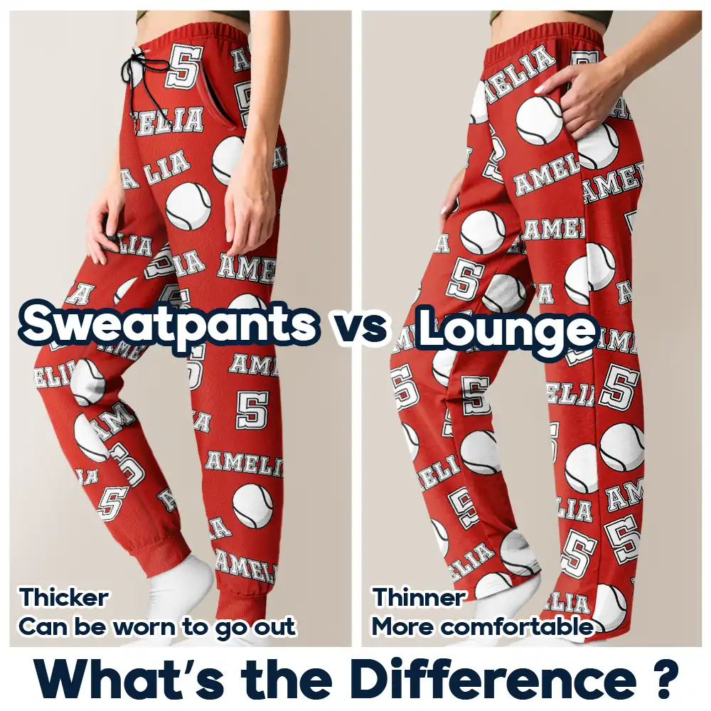 Funny Sports Pattern Baseball Volleyball Basketball - Personalized Pajama Pants - Image 6