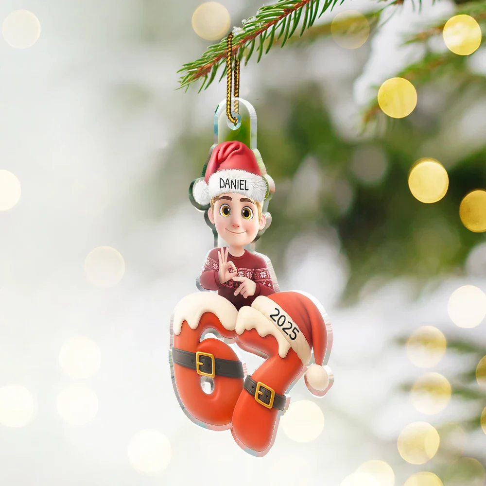 Funny Teen Slang Six Seven - Personalized Custom Shaped Acrylic Ornament - Image 3