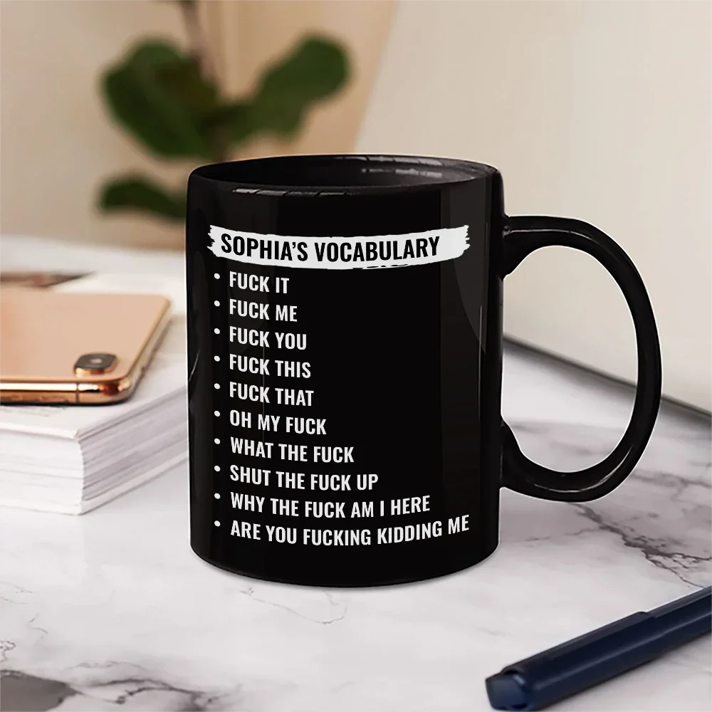 Funny Vocabulary At Work For Colleague And Bestie - Personalized Mug - Image 6