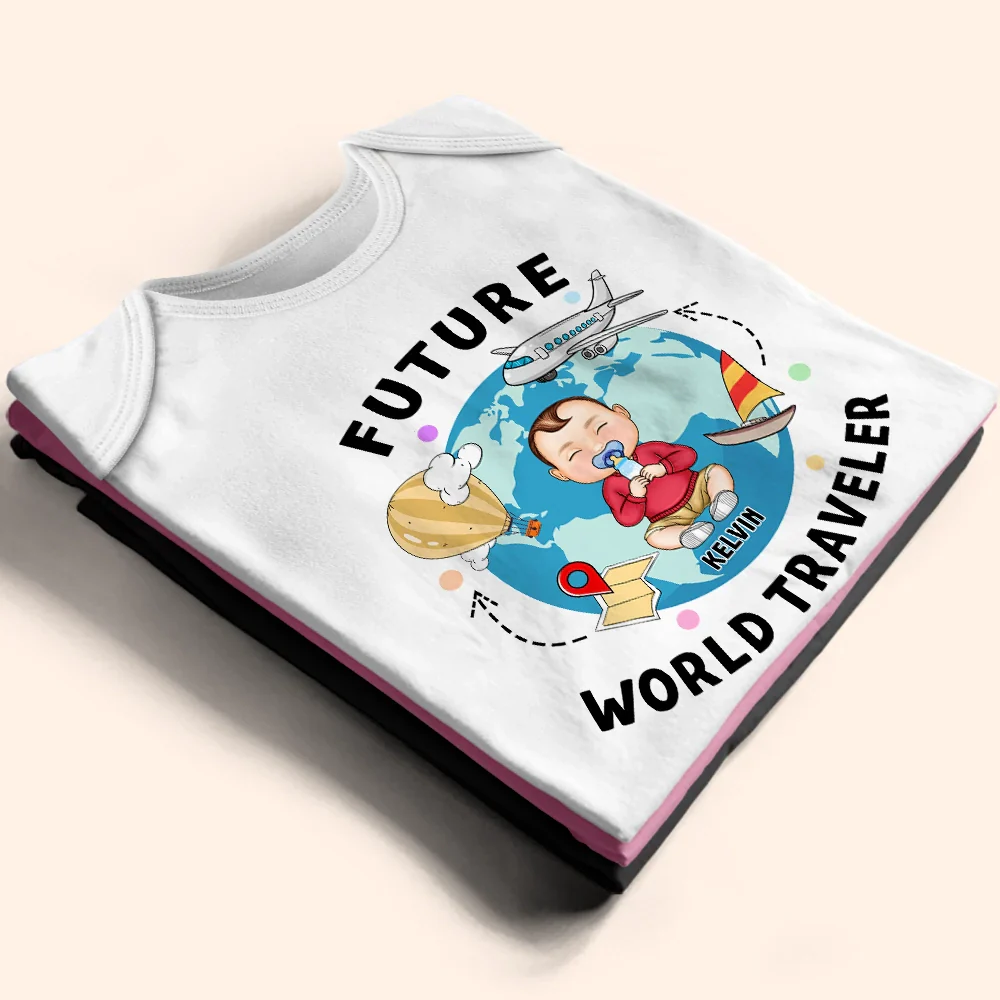 Future World Traveler - Personalized Baby Onesie - Image 3