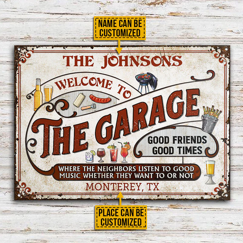Garage Grilling Red Listen To The Good Music Custom Classic Metal Signs - Image 3