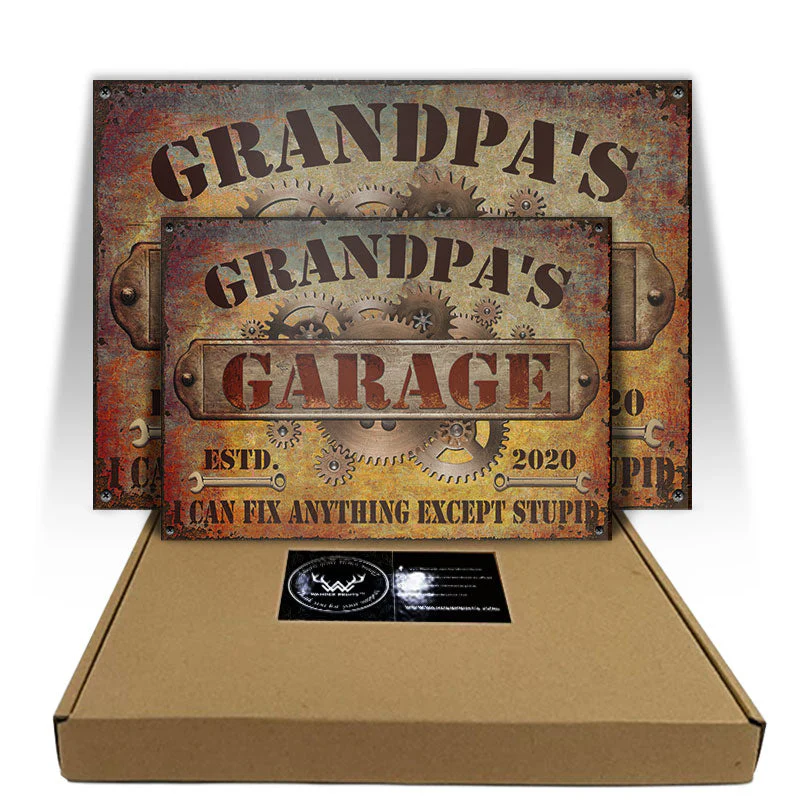 Garage I Can Fix Anything - Personalized Custom Classic Metal Signs - Image 3