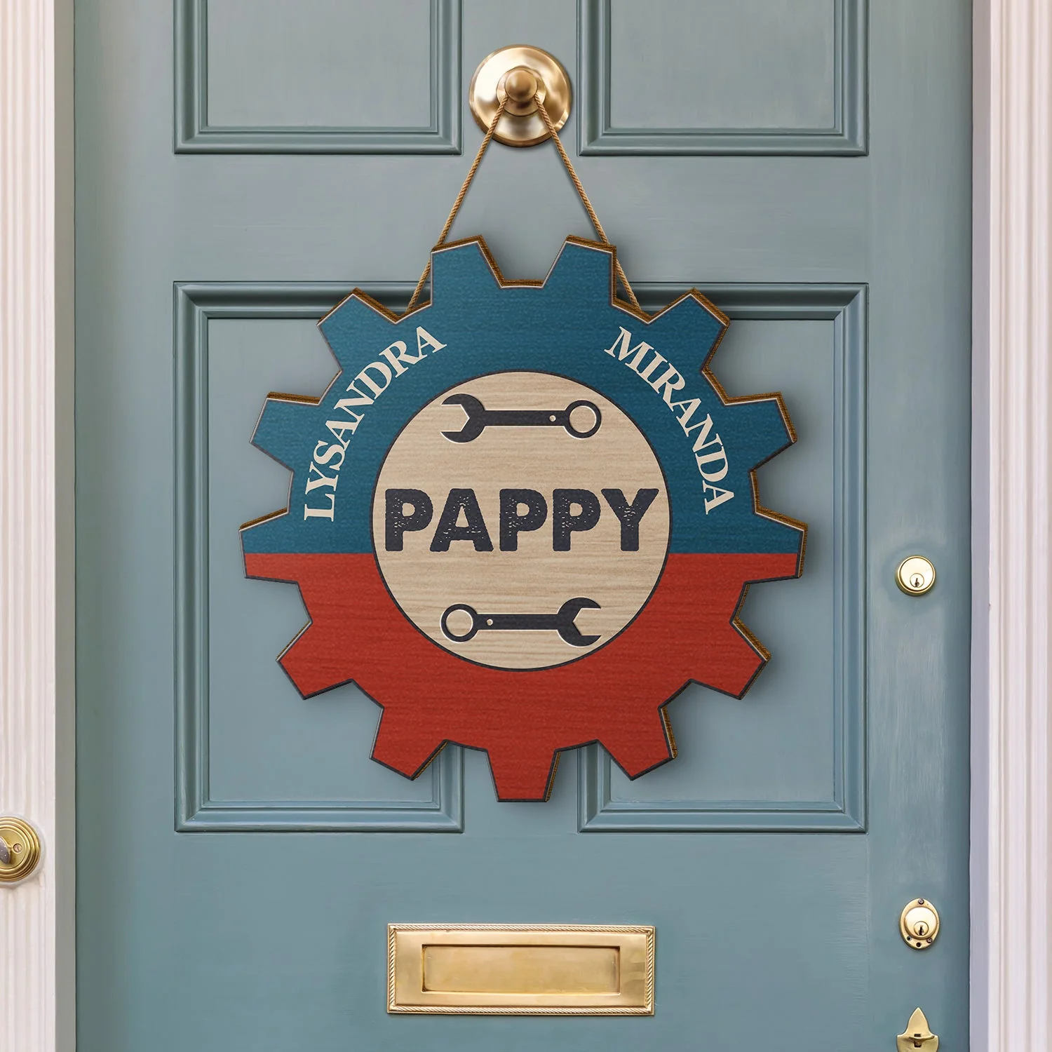 Garage Mechanic Gear Papa Can Fix It - Birthday, Loving Gift For Dad, Father, Grandpa, Grandfather - Personalized Custom Shaped Wood Sign - Image 3