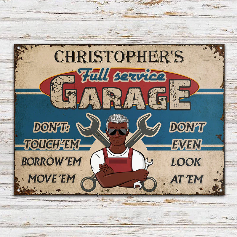 Garage Sign Open When I Like It - Gift For Dad - Personalized Custom Classic Metal Signs - Image 2