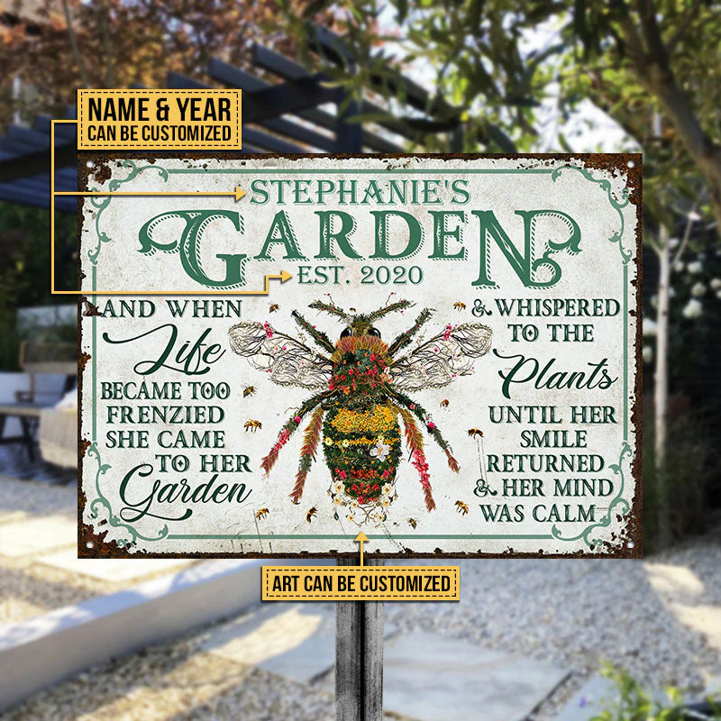 Garden Floral Art And When Life Custom Classic Metal Signs - Image 2